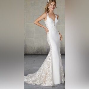 Mori Lee White Lace Wedding Dress